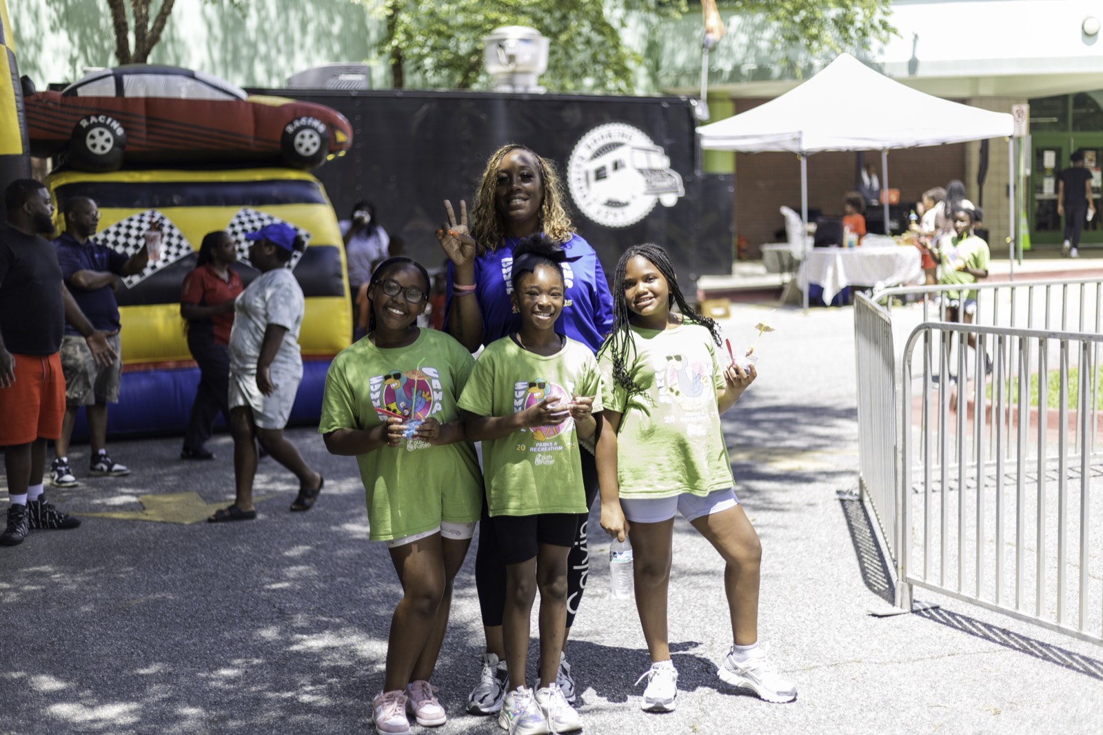 Kids posing together at Turbo Day 2025