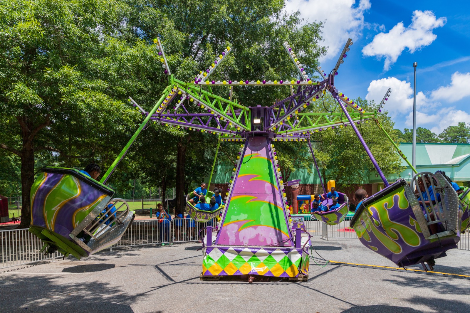 Carnival rides at Turbo Day