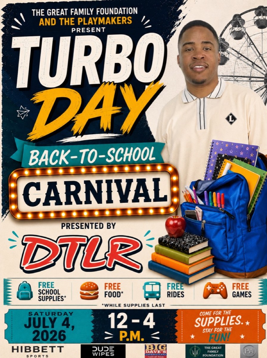 Turbo Day 2026 Back-to-School Carnival flyer
